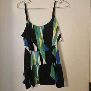 Byer California Multicolor Geometric Blouse